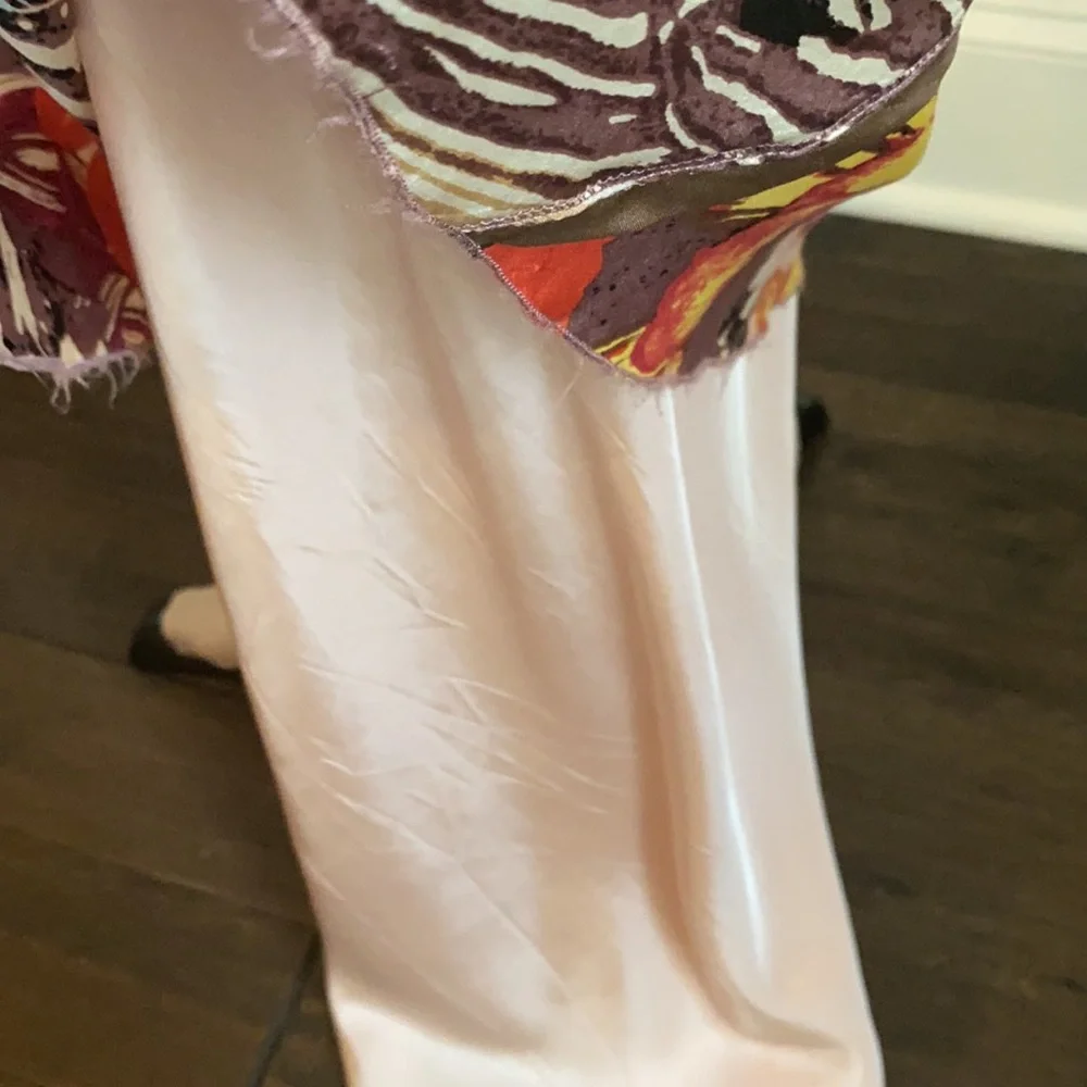Vintage Anthropologie Butterfly Print Silk Maxi Skirt - Picture 7 of 10